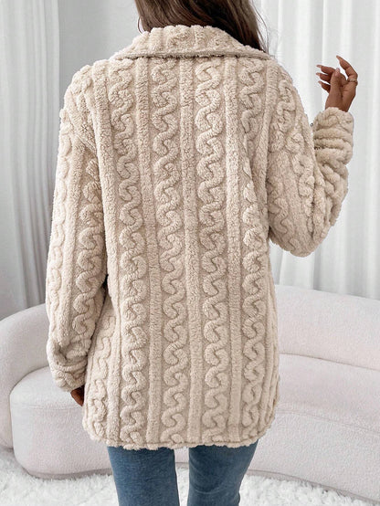 Teddyjacka med Knappdetaljer