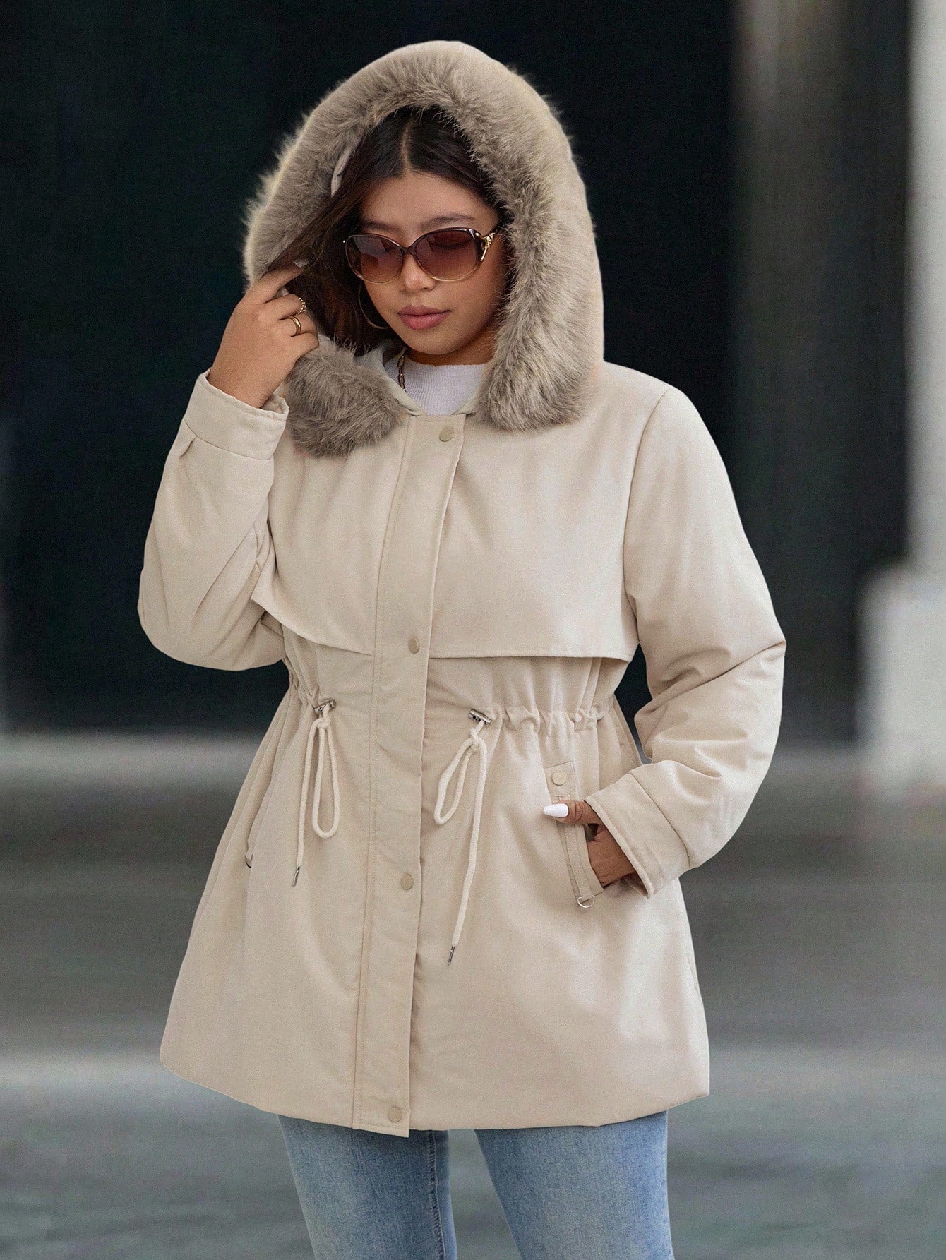 Vinterjacka med Pälsdetaljer